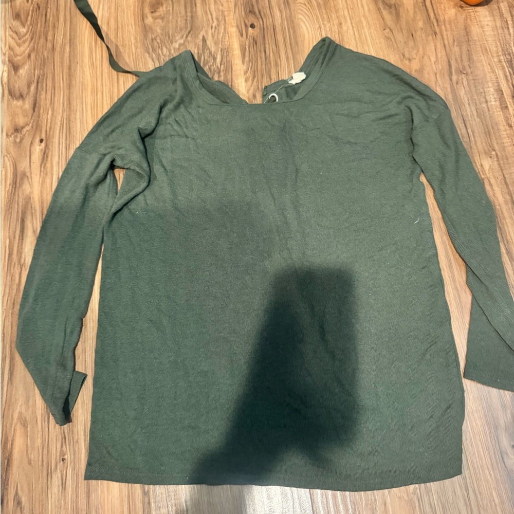 Garage Dark Green Long Sleeve Top